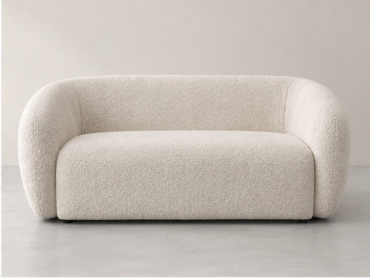 Celara Compact Tub Sofa – 160 cm — Ivory Textured Fabric alternate view; generated visualisation
