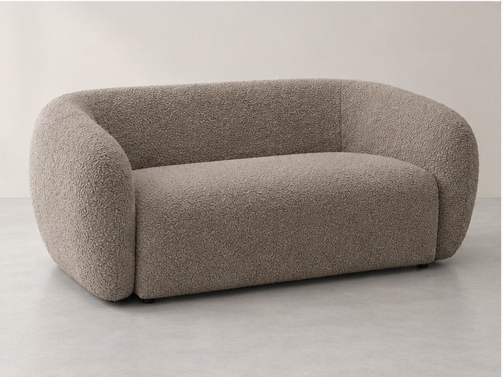 Celara Compact Tub Sofa – 160 cm — Taupe Bouclé; generated visualisation