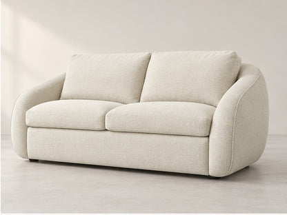 Cezario High Cushion Sofa – 215 cm — Ivory Textured Fabric alternate view; generated visualisation