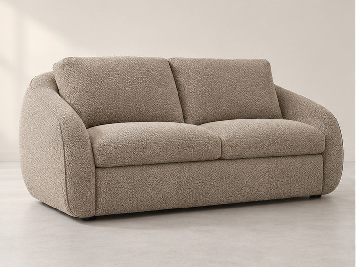 Cezario High Cushion Sofa – 215 cm — Taupe Bouclé; generated visualisation