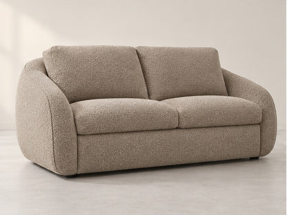 Cezario High Cushion Sofa – 215 cm — Taupe Bouclé; generated visualisation