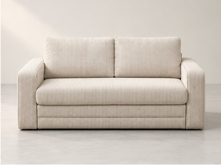 Comero Compact Cushion Sofa – 160 cm — Ivory Textured Fabric alternate view; generated visualisation