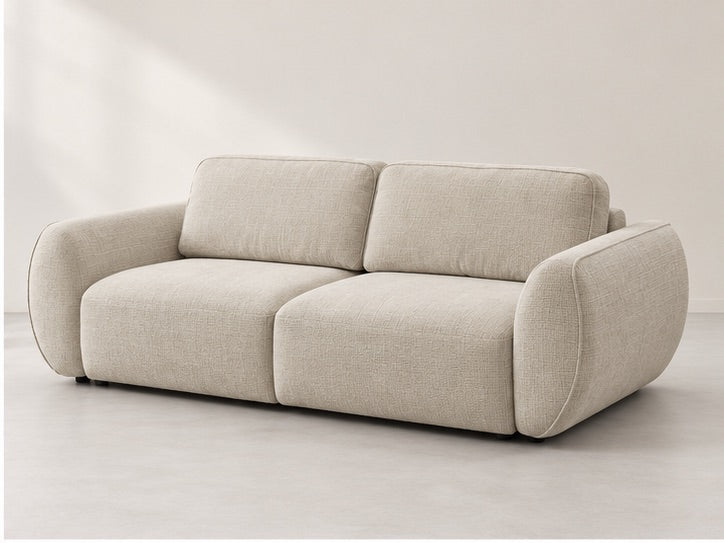 Denali Curved Arm Sofa – 250 cm — Ivory Textured Fabric alternate view; generated visualisation