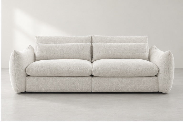 Euvin Deep Cushion Sofa – 259 cm — Ivory Textured Fabric alternate view; generated visualisation