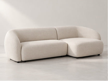 Halden Sculpted Chaise Sofa – 293 cm — Ivory Textured Fabric; generated visualisation