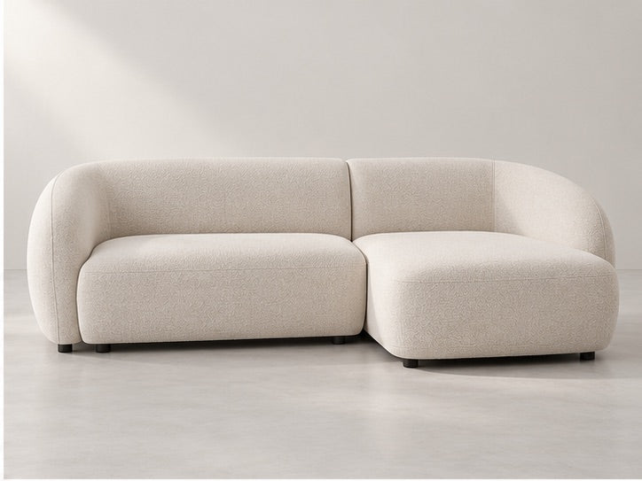 Halden Sculpted Chaise Sofa – 293 cm — Ivory Textured Fabric alternate view; generated visualisation