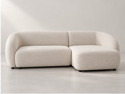 Halden Sculpted Chaise Sofa – 293 cm — Ivory Textured Fabric alternate view; generated visualisation
