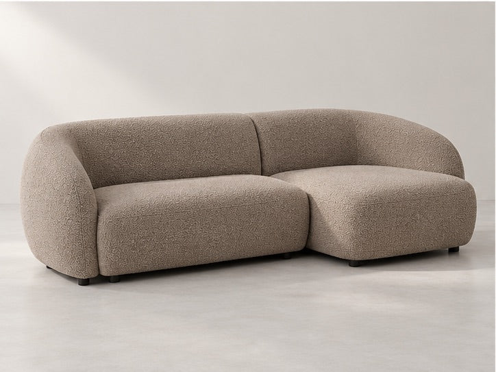 Halden Sculpted Chaise Sofa – 293 cm — Taupe Bouclé; generated visualisation