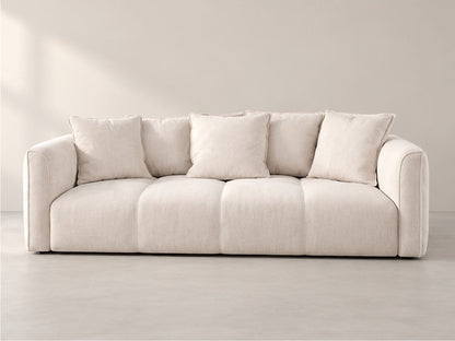 Harlowe Deep Cushion Sofa – 270 cm — Ivory Textured Fabric alternate view; generated visualisation
