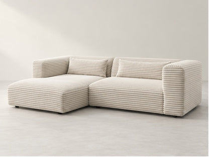 Harron Low Chaise Sofa – 273 cm — Ivory Textured Fabric; generated visualisation