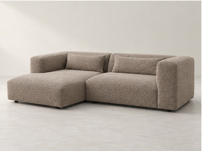 Harron Low Chaise Sofa – 273 cm — Taupe Bouclé; generated visualisation