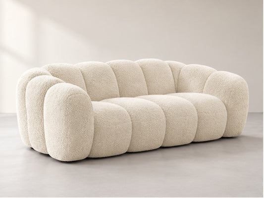 Hollis Sculpted Lounge Sofa – 232 cm — Ivory Textured Fabric; generated visualisation