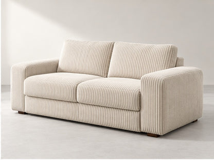 Ibren Tailored Cushion Sofa – 225 cm — Ivory Textured Fabric alternate view; generated visualisation