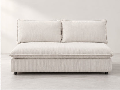 Iselle Armless Compact Sofa – 184 cm — Ivory Textured Fabric alternate view; generated visualisation