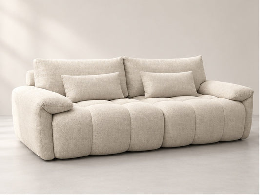 Iverna Deep Channel Sofa – 264 cm — Ivory Textured Fabric; generated visualisation