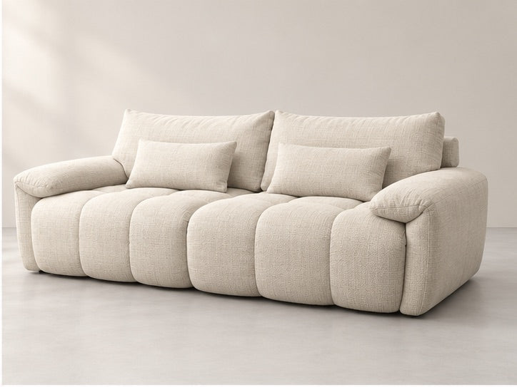 Iverna Deep Channel Sofa – 264 cm — Ivory Textured Fabric alternate view; generated visualisation