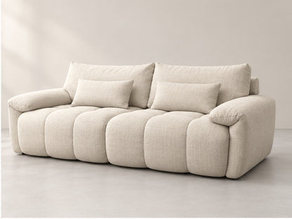 Iverna Deep Channel Sofa – 264 cm — Ivory Textured Fabric alternate view; generated visualisation