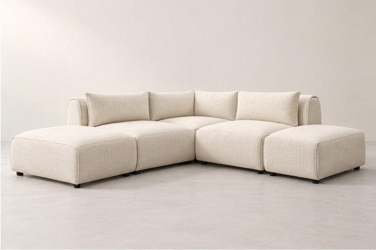 Jenora Modular Corner Sofa – 271 cm — Ivory Textured Fabric alternate view; generated visualisation