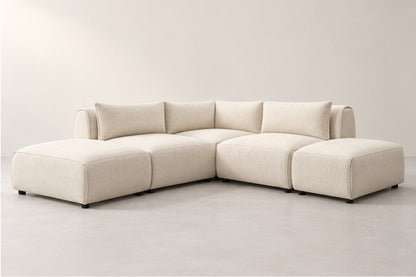 Jenora Modular Corner Sofa – 271 cm — Ivory Textured Fabric alternate view; generated visualisation