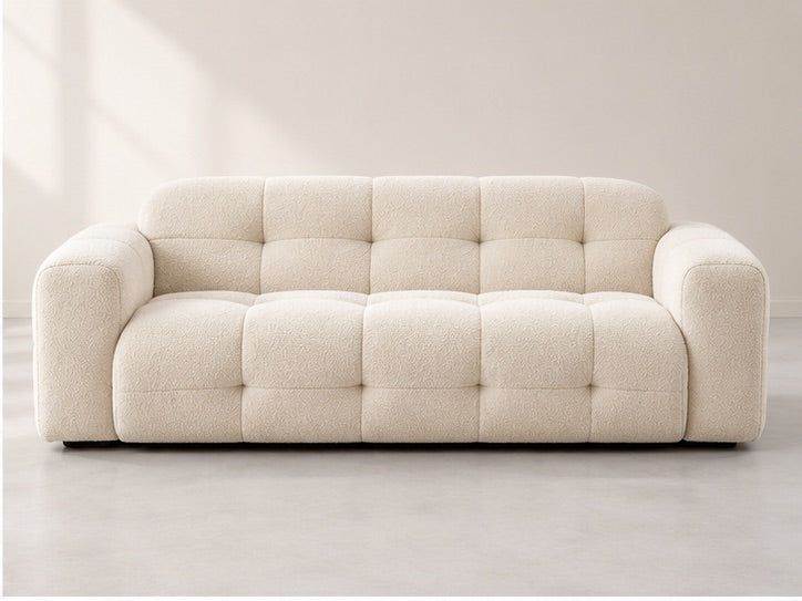 Lauris Grid Lounge Sofa – 232 cm — Ivory Textured Fabric alternate view; generated visualisation