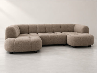 Lovran Double Chaise Sofa – 355 cm — Taupe Bouclé; generated visualisation