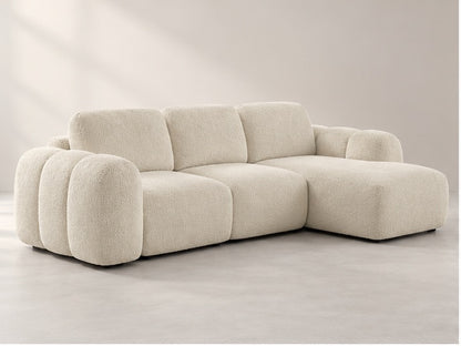 Montara Soft Chaise Sofa – 276 cm — Ivory Textured Fabric; generated visualisation
