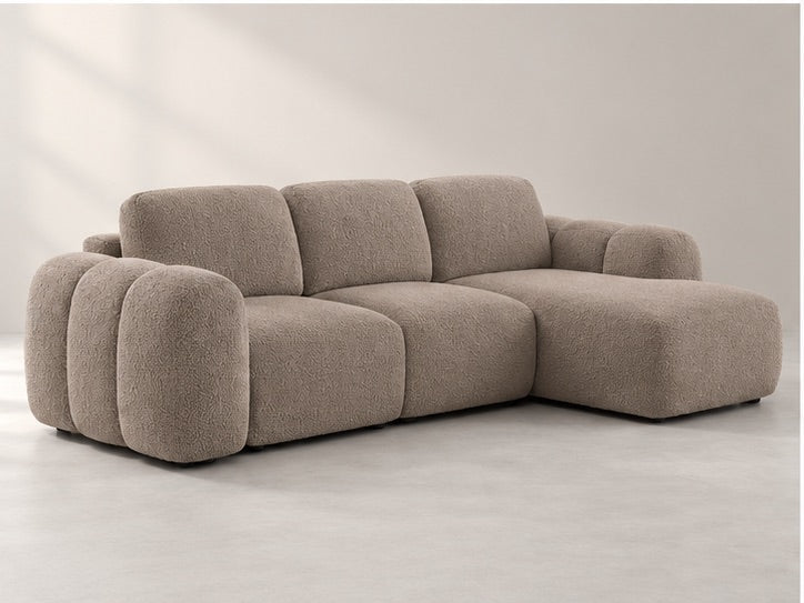 Montara Soft Chaise Sofa – 276 cm — Taupe Bouclé; generated visualisation