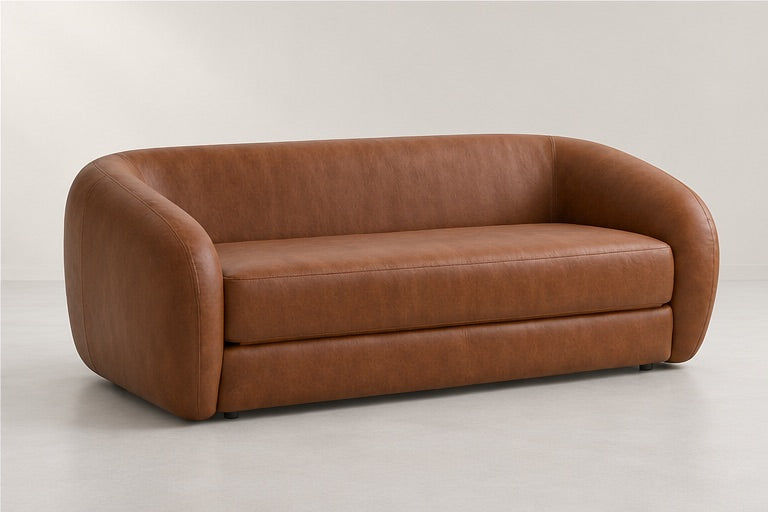 Neylan Tub Lounge Sofa – 228 cm — Cognac Leather; generated visualisation