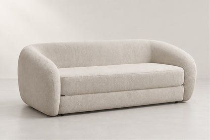 Neylan Tub Lounge Sofa – 228 cm — Ivory Textured Fabric; generated visualisation