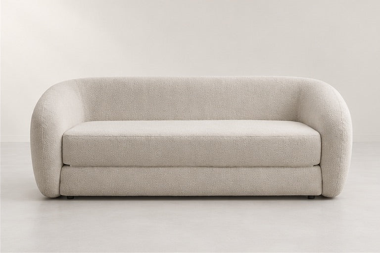 Neylan Tub Lounge Sofa – 228 cm — Ivory Textured Fabric alternate view; generated visualisation
