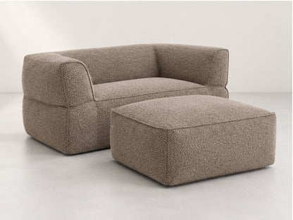 Noren Sofa and Ottoman Set – 185 cm — Taupe Fabric; generated visualisation