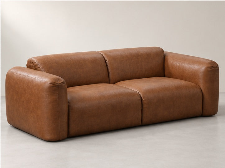 Sienor Soft Lounge Sofa – 255 cm — Cognac Leather; generated visualisation