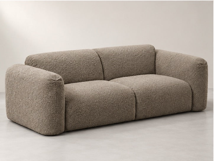 Sienor Soft Lounge Sofa – 255 cm — Taupe Bouclé; generated visualisation