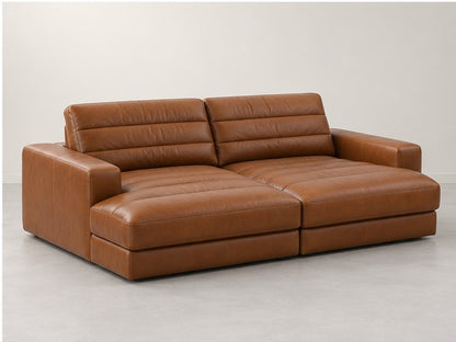 Sierano Extra Deep Lounge Sofa – 276 cm — Cognac Leather; generated visualisation