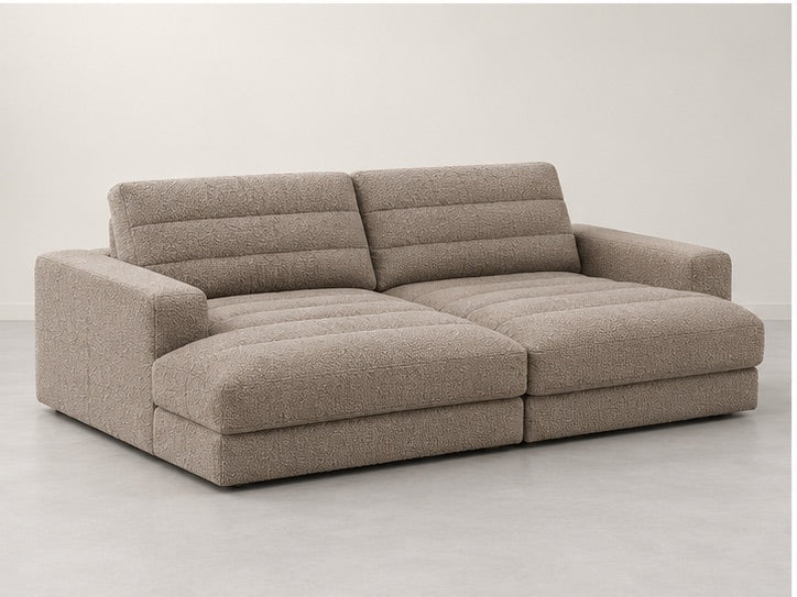 Sierano Extra Deep Lounge Sofa – 276 cm — Taupe Bouclé; generated visualisation