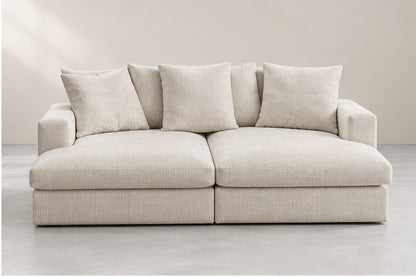 Simeva Extra Deep Lounge Sofa – 224 cm — Ivory Textured Fabric alternate view; generated visualisation