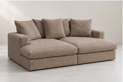 Simeva Extra Deep Lounge Sofa – 224 cm — Taupe Bouclé; generated visualisation