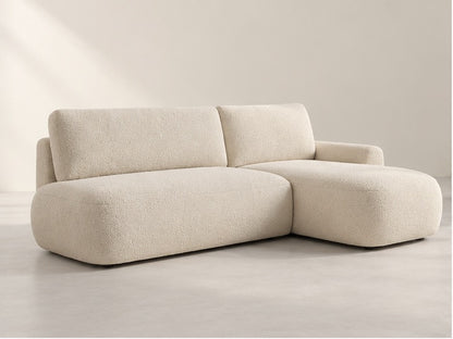 Tavora Soft Chaise Sofa – 234 cm — Ivory Textured Fabric; generated visualisation