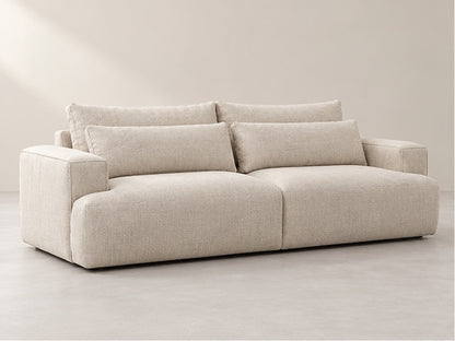 Twyla Deep Lounge Sofa – 235 cm — Ivory Textured Fabric; generated visualisation