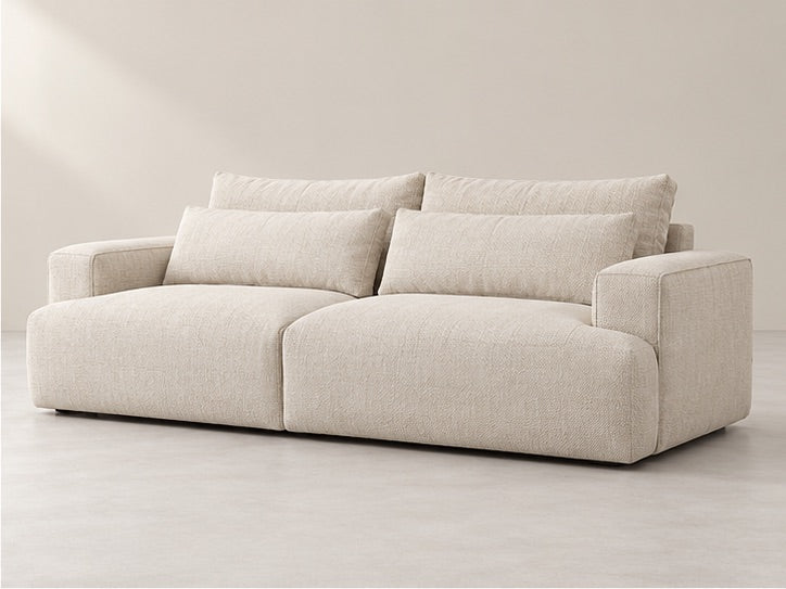 Twyla Deep Lounge Sofa – 235 cm — Ivory Textured Fabric alternate view; generated visualisation