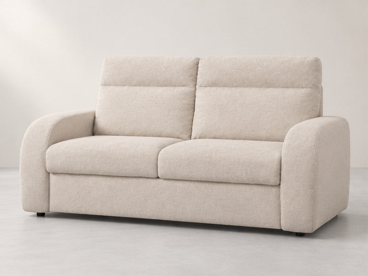 Valoren High Cushion Sofa – 212 cm — Ivory Textured Fabric; generated visualisation