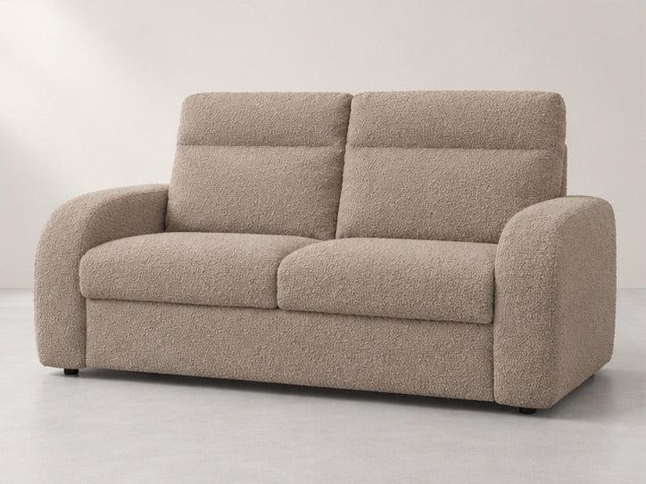 Valoren High Cushion Sofa – 212 cm — Taupe Bouclé; generated visualisation