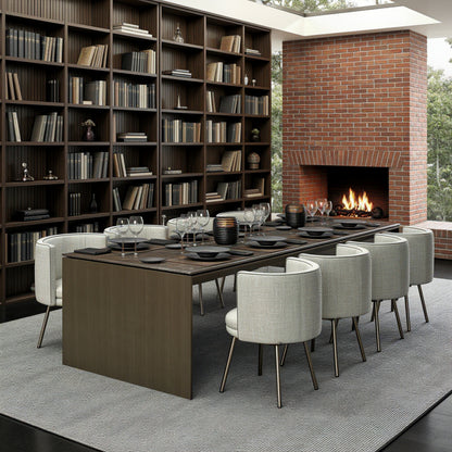 Bomber 12-Seater Wooden Dining Table