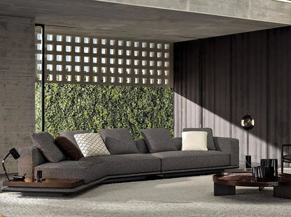 Denver 5-Seater Fabric Sofa with Center Table