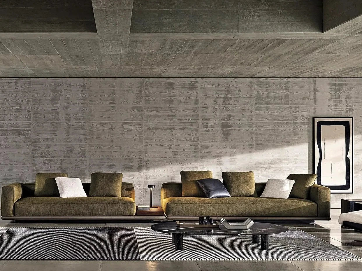 Davidoff 5-Seater Fabric Modular Sofa with Console Table
