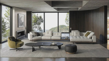 Baron 5-Seater Leather Corner Sofa Set