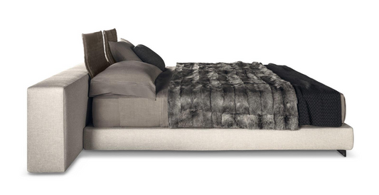Shinhan Fabric Bed with Offset Headboard